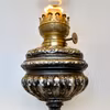 Silverfärgad urnfotogenlampa 20'''