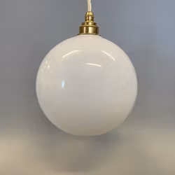 Halvklotslampa opal 20 cm