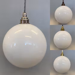 Halvklotslampa opal 20 cm