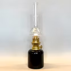 Svart liten bordsfotogenlampa 10'''