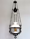 Antik svart klassisk takfotogenlampa 14'''