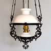 Antik svart klassisk takfotogenlampa 14'''