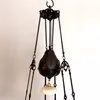 Antik svart klassisk takfotogenlampa 14'''