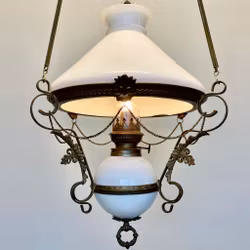 Antik takfotogenlampa från 1870-talet 14'''
