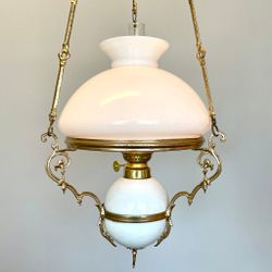 Antik takfotogenlampa - delvis 1870-tal 10'''