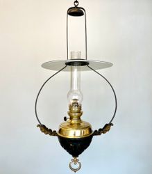 Takfotogenlampa i svart/guld och mässing 15'''
