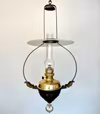 Takfotogenlampa i svart/guld och mässing 15'''