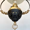 Takfotogenlampa i svart/guld och mässing 15'''