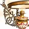 Stor antik takfotogenlampa i majolika 20'''