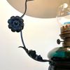 Takfotogenlampa i svart och mörkgrönt glas 15'''