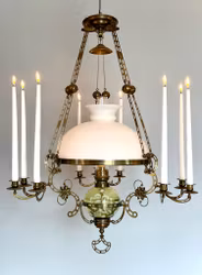 Takfotogenlampa i uranglas 14''' med 9 ljus