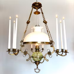 Takfotogenlampa i uranglas 14''' med 9 ljus