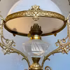 Antik ovanlig takfotogenlampa med rochesterskärm 14'''