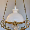Antik ovanlig takfotogenlampa med rochesterskärm 14'''