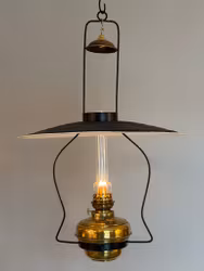 Takfotogenlampa i plåt och mässing 14'''