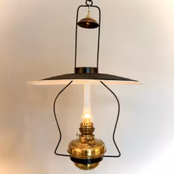 Takfotogenlampa i plåt och mässing 14'''