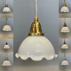 Volanglampa opalvit 16 cm