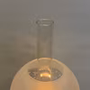 Opalvit 10''' glasfotogenlampa med facettslipad fot