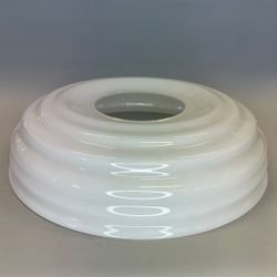 350 mm - Lampskärm opalvit med hål Ø 123 mm (äldre)