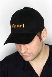 Black unisex sports cap