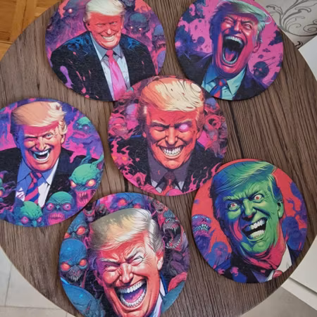 Glasunderlägg Trump 6-pack 3