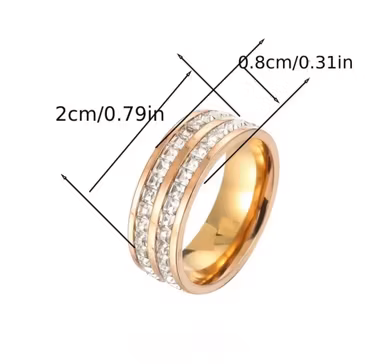 Ring stapel strass