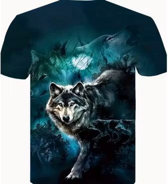 T-shirt varg grön