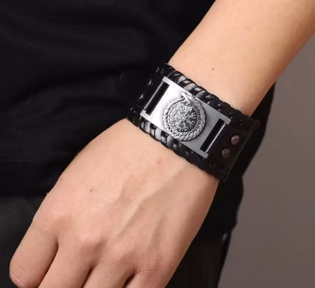 Armband vintage nordisk vikingkompass