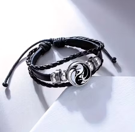 Armband Yin Yang double dragon