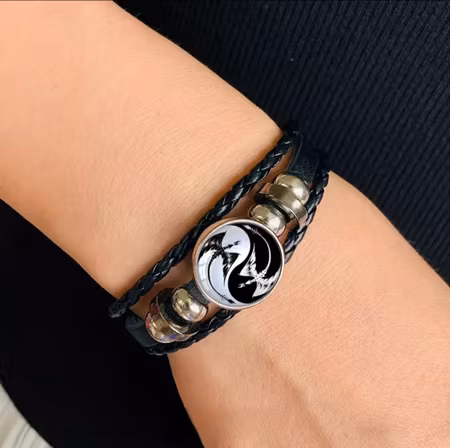 Armband Yin Yang double dragon
