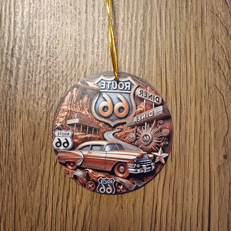 Skylt mini Route 66 acrylplast