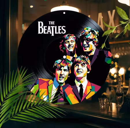 Skylt Beatles