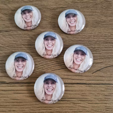 Kylskåpsmagnet i glas Eva Röse
