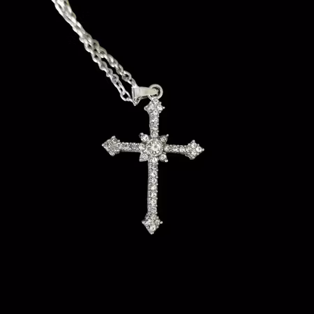 Halsband litet  vit strass