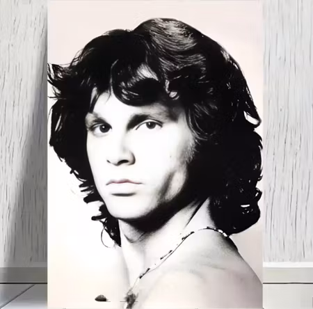 Tavla Jim Morrison. Inramad
