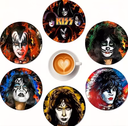 Glasunderlägg Kiss