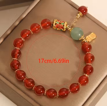 Armband kramande kanin rött