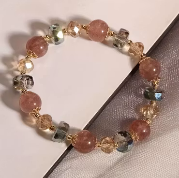 Armband  jordgurstråd i kristall