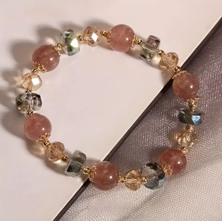 Armband  jordgurstråd i kristall