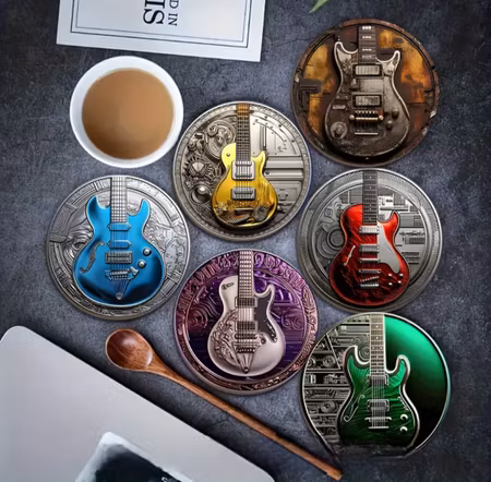 Glasunderlägg gitarrer