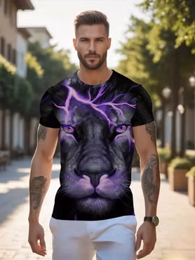 T-shirt tiger/blixtar