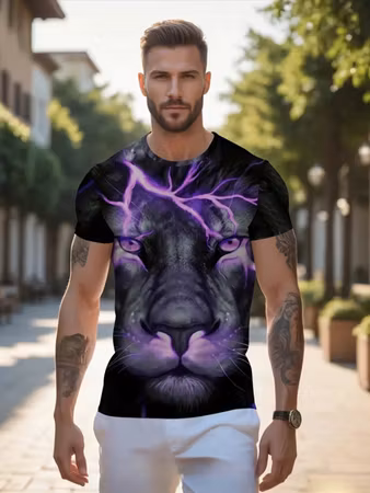 T-shirt tiger/blixtar