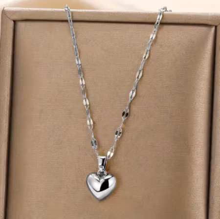 Halsband silverhjärta