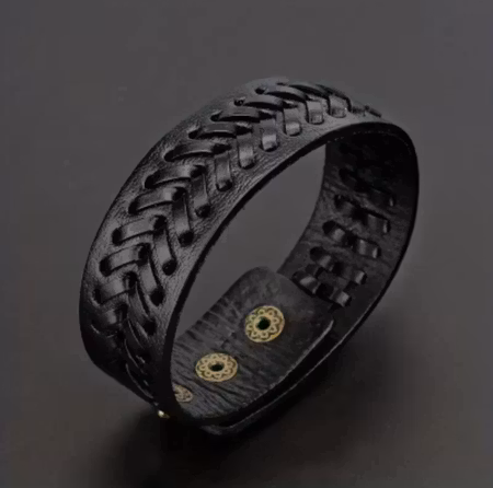 Armband flätat PU läder
