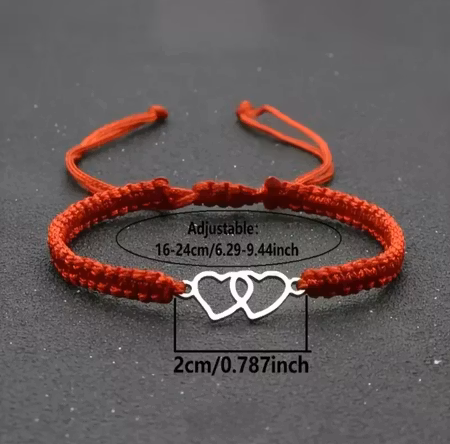 Armband  svart hjärtan