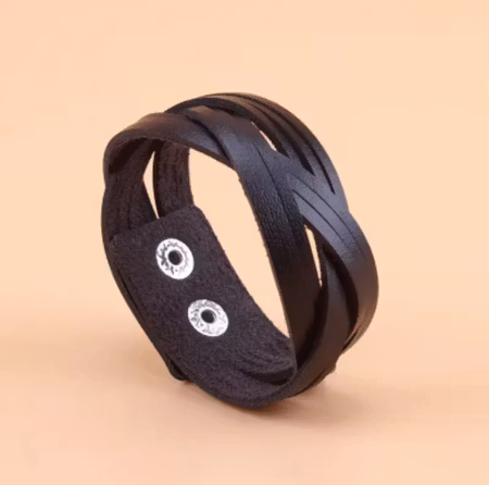 Armband PU läder svart