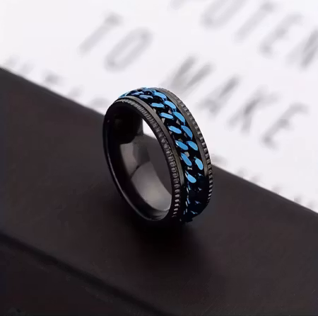 Ring svart/blå