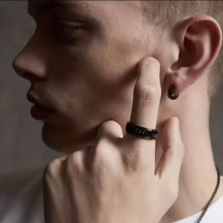 Ring svart/blå
