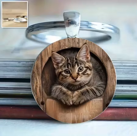 Nyckelring bondkatt