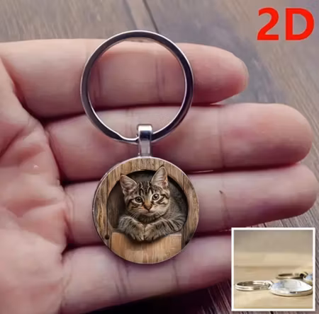Nyckelring bondkatt